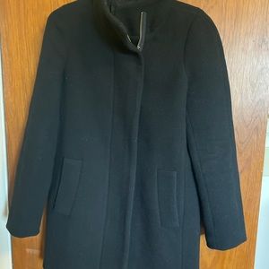 J crew black wool coat